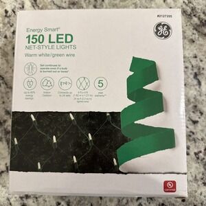 GE Energy Smart ConstantON 150 LED Net-Style Lights Warm White 6ft x 4ft